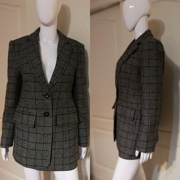 TIBI ALDRIDGE TWEED OVERSIZED BLAZER WOOL-BLEND - Picture 2 of 8